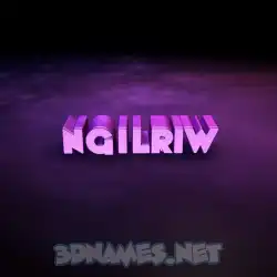 ngilriw in Big Purple style - 3D name wallpaper
