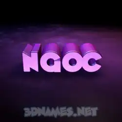 ngoc in Big Purple style - 3D name wallpaper
