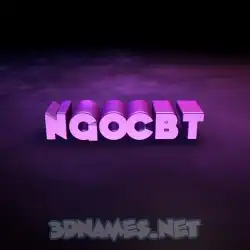 ngocbt in Big Purple style - 3D name wallpaper