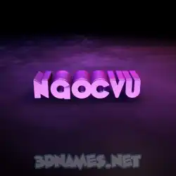 ngocvu in Big Purple style - 3D name wallpaper