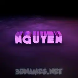 nguyen in Big Purple style - 3D name wallpaper