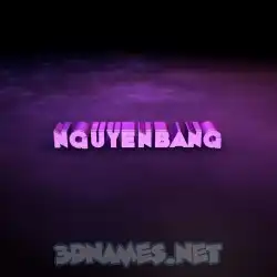 nguyenbang in Big Purple style - 3D name wallpaper
