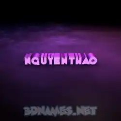 nguyenthao in Big Purple style - 3D name wallpaper