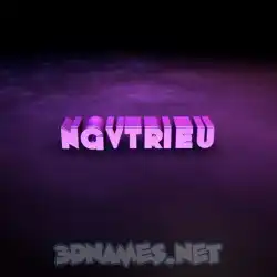 ngvtrieu in Big Purple style - 3D name wallpaper