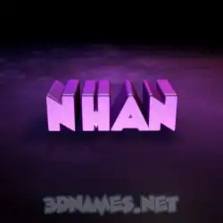 nhan in Big Purple style - 3D name wallpaper