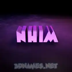 nhim in Big Purple style - 3D name wallpaper