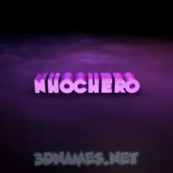nhochero in Big Purple style - 3D name wallpaper