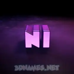 ni in Big Purple style - 3D name wallpaper