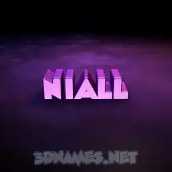 niall in Big Purple style - 3D name wallpaper