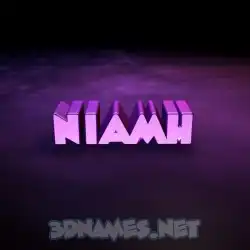 niamh in Big Purple style - 3D name wallpaper