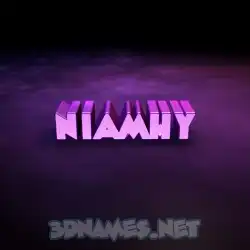niamhy in Big Purple style - 3D name wallpaper