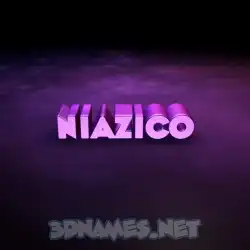 niazico in Big Purple style - 3D name wallpaper