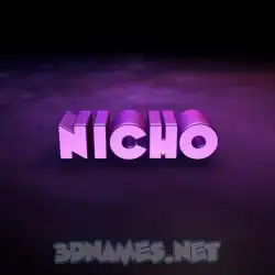 nicho in Big Purple style - 3D name wallpaper