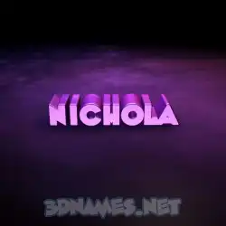 nichola in Big Purple style - 3D name wallpaper