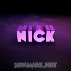 nick in Big Purple style - 3D name wallpaper