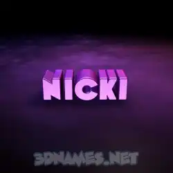 nicki in Big Purple style - 3D name wallpaper