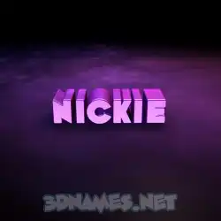 nickie in Big Purple style - 3D name wallpaper