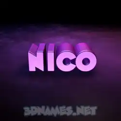 nico in Big Purple style - 3D name wallpaper