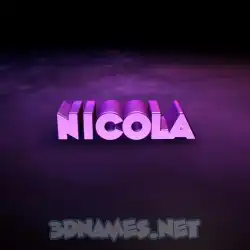 nicola in Big Purple style - 3D name wallpaper