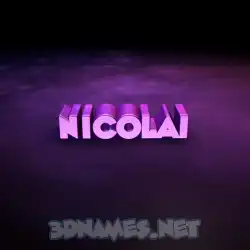 nicolai in Big Purple style - 3D name wallpaper