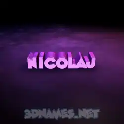 nicolaj in Big Purple style - 3D name wallpaper