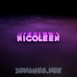 nicoleen in Big Purple style - 3D name wallpaper
