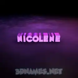 nicolene in Big Purple style - 3D name wallpaper