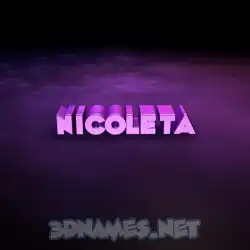 nicoleta in Big Purple style - 3D name wallpaper