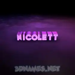 nicolett in Big Purple style - 3D name wallpaper