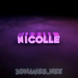nicolle in Big Purple style - 3D name wallpaper