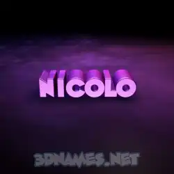 nicolo in Big Purple style - 3D name wallpaper