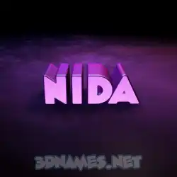 nida in Big Purple style - 3D name wallpaper
