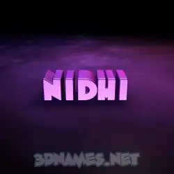 nidhi in Big Purple style - 3D name wallpaper