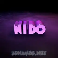 nido in Big Purple style - 3D name wallpaper
