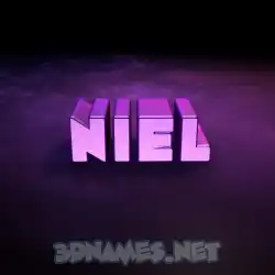 niel in Big Purple style - 3D name wallpaper