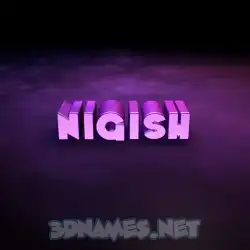 nigish in Big Purple style - 3D name wallpaper