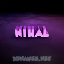 nihal in Big Purple style - 3D name wallpaper