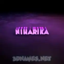 niharika in Big Purple style - 3D name wallpaper