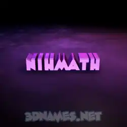 nihmath in Big Purple style - 3D name wallpaper