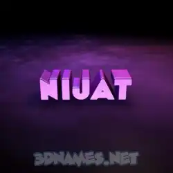 nijat in Big Purple style - 3D name wallpaper