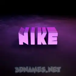 nike in Big Purple style - 3D name wallpaper