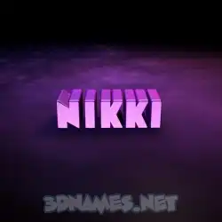 nikki in Big Purple style - 3D name wallpaper