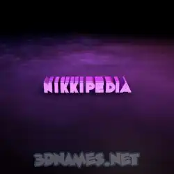 nikkipedia in Big Purple style - 3D name wallpaper