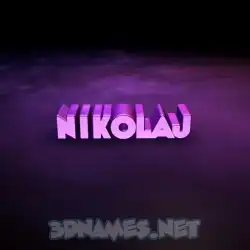 nikolaj in Big Purple style - 3D name wallpaper