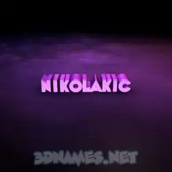 nikolakic in Big Purple style - 3D name wallpaper