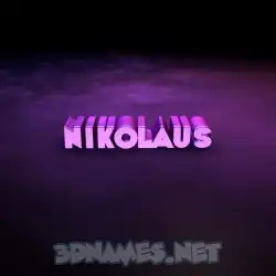 nikolaus in Big Purple style - 3D name wallpaper