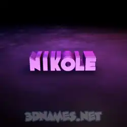 nikole in Big Purple style - 3D name wallpaper