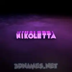 nikoletta in Big Purple style - 3D name wallpaper