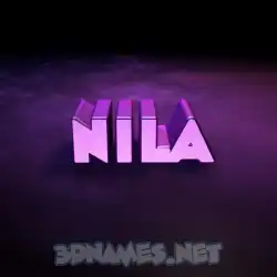 nila in Big Purple style - 3D name wallpaper