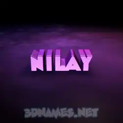 nilay in Big Purple style - 3D name wallpaper